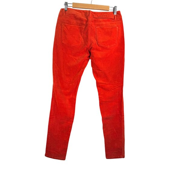 Outback Red Corduroy skinny fit pants Orange red preppy low rise Y2K sz 6 - Picture 3 of 7